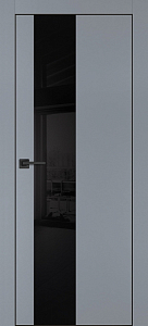 Товар Межкомнатная дверь PX-6 черная кромка с 4-х ст. Серый матовый