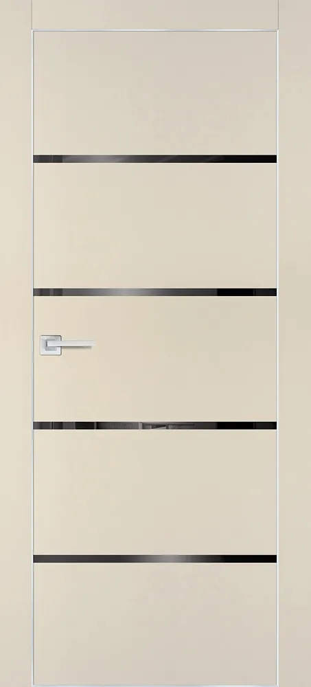 Межкомнатная дверь PX-17  AL кромка с 4-х ст. Бежевый матовый