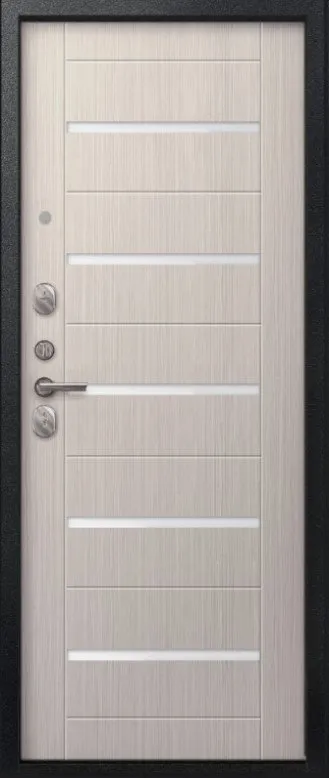 Товар Дверь V-05 Черный муар - Лиственница светлая DIS007346