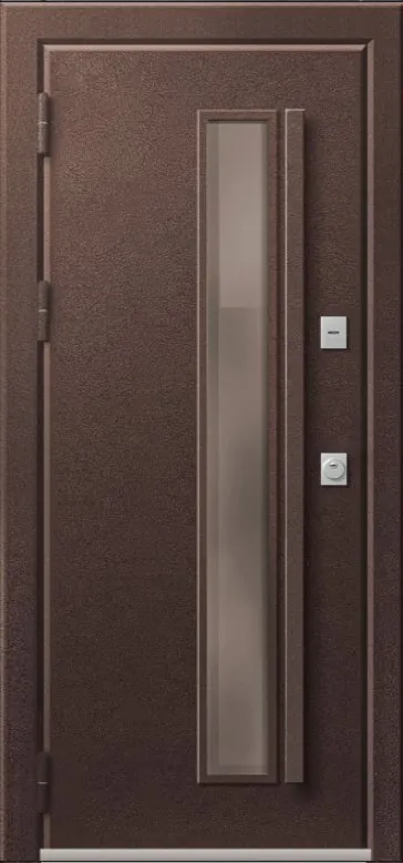 Товар Дверь Термо Premium 4 Шоколад Муар - Кашемир Белый мех.защелка DIS007386